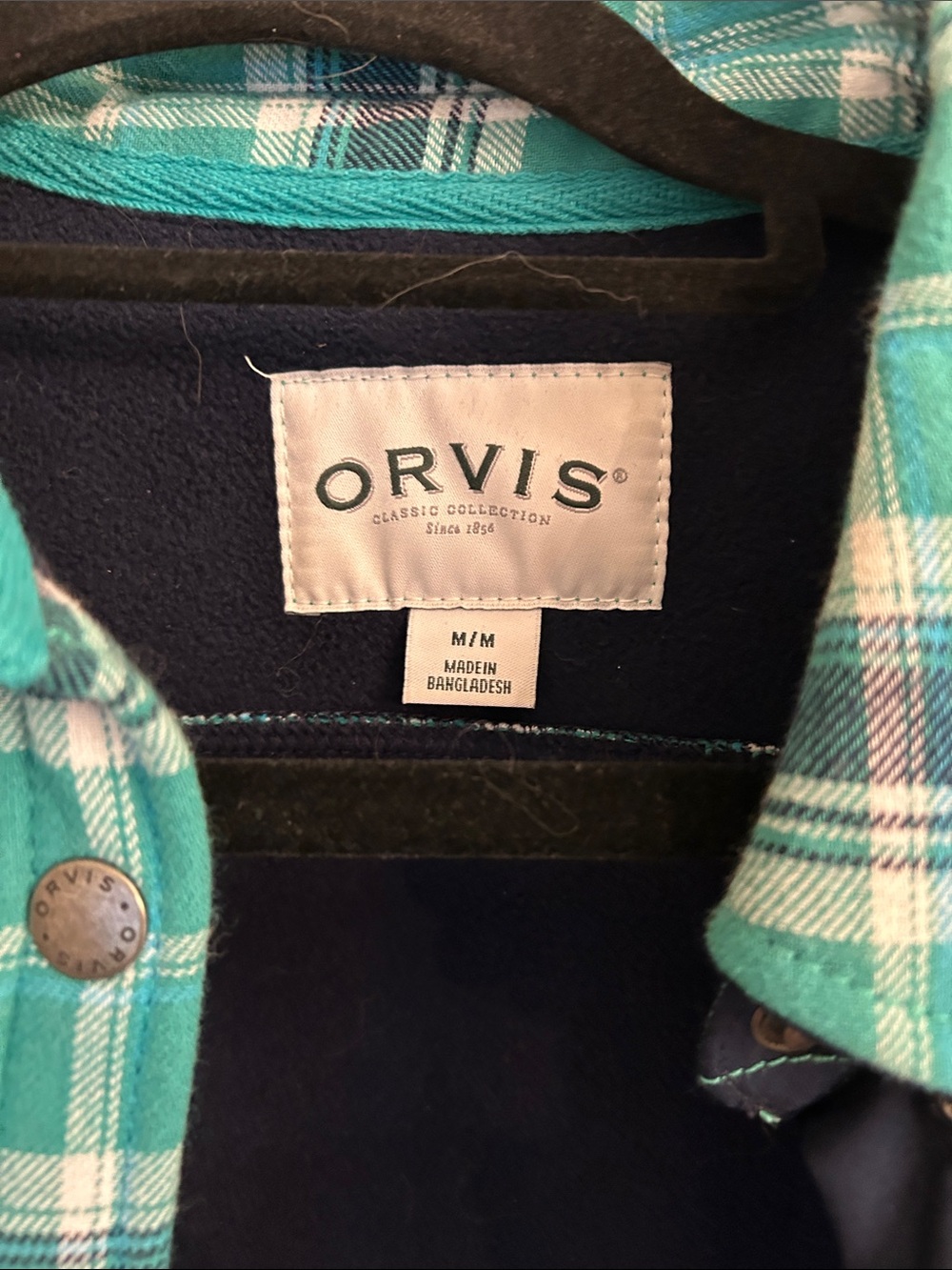 Orvis lined shirts/shackets.  See if 3, 2 larges, 1 medium, barely worn. - Picture 5 of 5